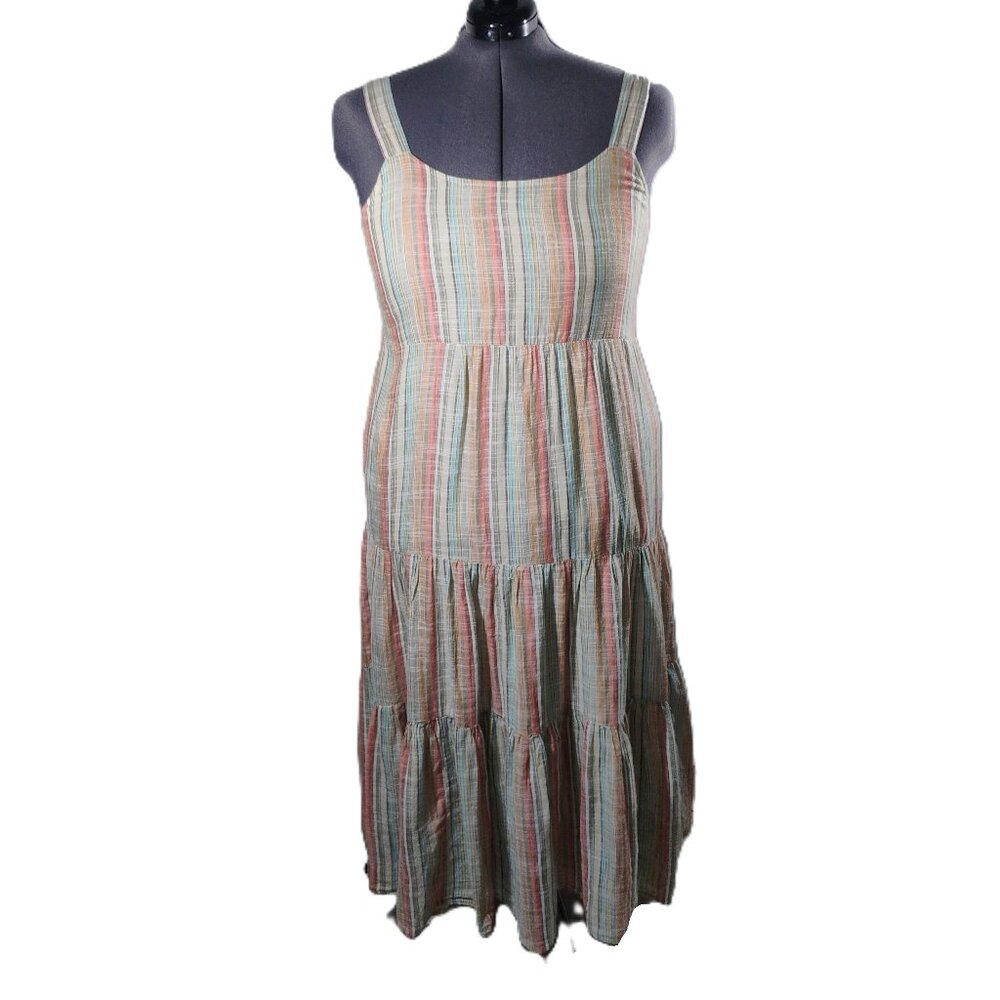 🌿 Krazy Kat Plus Size Boho Multi-Layered Maxi Dress – XXL 🌿